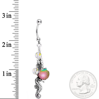 Handmade Ocean Joy Dangle Belly Ring Created with Crystals