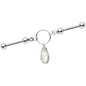 Drop Dangle Double Industrial Barbell Created with Crystals