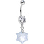 Limited Edition Snowflake Belly Ring Created with Crystals