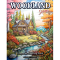 Woodland Scenes: Cozy Woodland Retreat Grayscale Landscape Coloring Book For Adults - Paperback