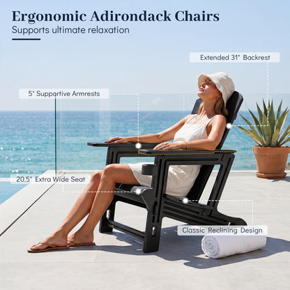 HDPE Adirondack Chair with Realistic Wood Grain