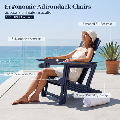 HDPE Adirondack Chair with Realistic Wood Grain