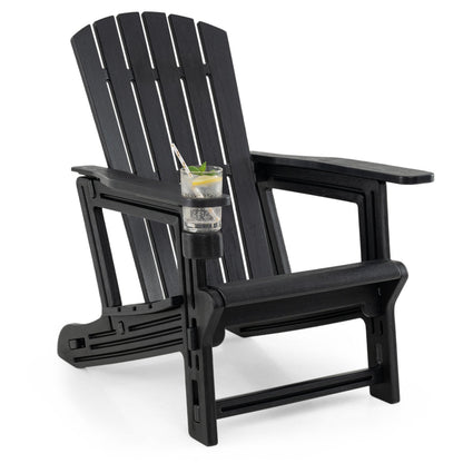 Adirondack Chair with Cup Holder - Weather-Resistant HDPE