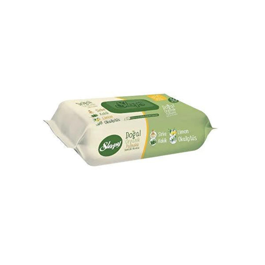 Sleepy Organic Wet Wipes: Natural Cleaning with Thyme, Lemon & Eucalyptus - Gentle & Safe Personal Hygiene Wipes