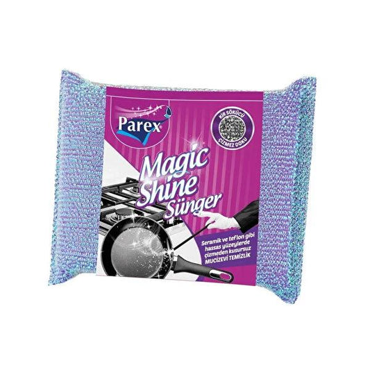 Parex Magic Shine Dish Sponge - Non-Scratch, Multi-Purpose Kitchen Cleaning Tool