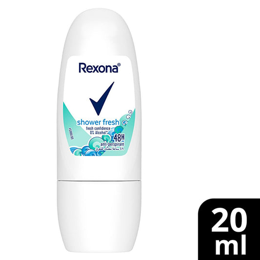 Rexona Shower Fresh Mini Roll-On Deodorant: 48-Hour Protection, Travel-Friendly, Long Lasting Antiperspirant