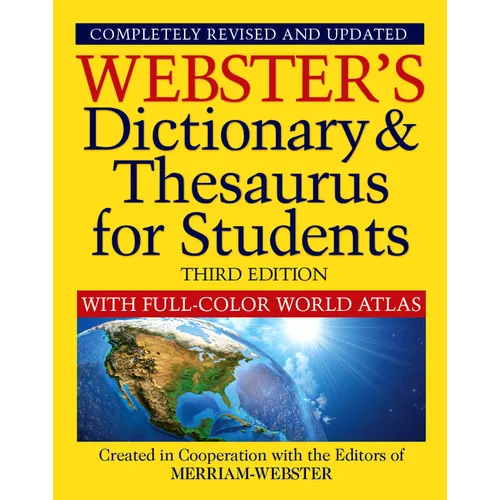 Webster's Dictionary & Thesaurus for Students with Full-Color World Atlas, Third Edition - Paperback