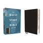 Niv, Quest Study Bible, Large Print, Bonded Leather, Black, Comfort Print: The Only Q and A Study Bible - Bonded Leather