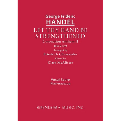 Let Thy Hand Be Strengthened, HWV 259: Vocal score - Paperback