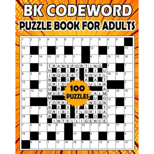 BK Codeword puzzle book for adults: Large print codebreaker puzzle book for adults & seniors - 100 Puzzle from (BK Bouchama) - Paperback
