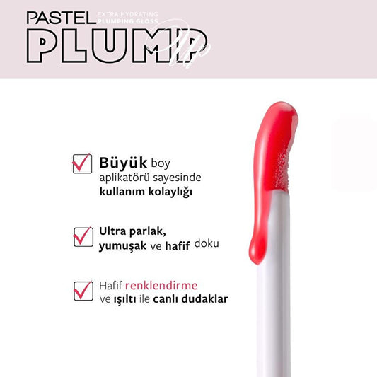 Pastel Profashion Plump Up Extra Hydrating Plumping Gloss 204 - Vegan Hydrating Lip Gloss for Dry Lips