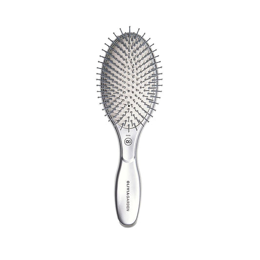 Olivia Garden Expert Care Oval Nylon Bristles Hair Brush - Professional Detangling & Styling Tool