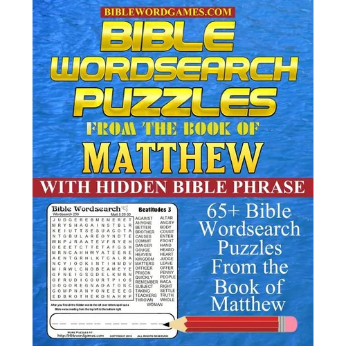 Bible Wordsearch Puzzles from the Book of Matthew: 65+ Bible word search puzzles with hidden Bible verse - Paperback