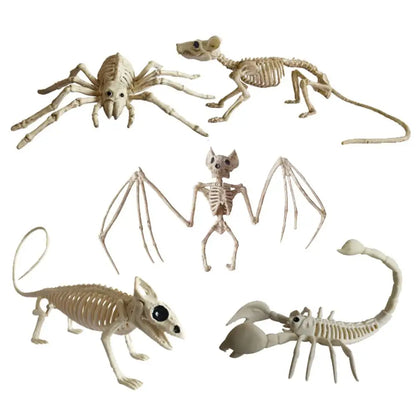 Halloween Plastic Animal Skeleton Ornament - 5 Styles