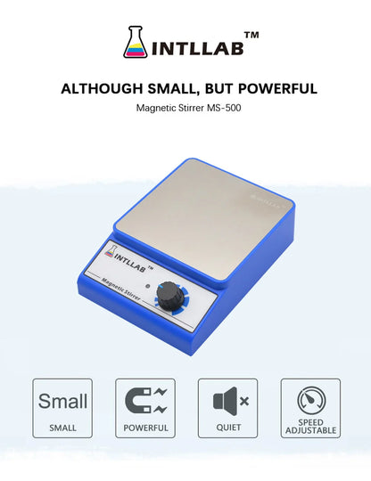 INTLLAB MS500 Magnetic Stirrer with 3000 RPM Control and Stir Bar