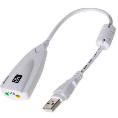 External USB 7.1 Sound Card Adapter – USB to 3.5mm Audio Jack for PC & Laptop, Headset Microphone Support