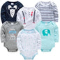 3/6 PCS Kavkas Cotton Baby Bodysuit Long Sleeve Set for Newborn Boys & Girls 0–12 Months