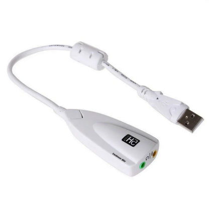 External USB 7.1 Sound Card Adapter – USB to 3.5mm Audio Jack for PC & Laptop, Headset Microphone Support