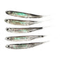 5Pcs/lot Fishing Soft Bait 7CM 7.5CM 1.7G 2.3G 2.7G T Tail fish Fishing Lures Rainbow Color Sequin Swing Fishing Spinner Bait