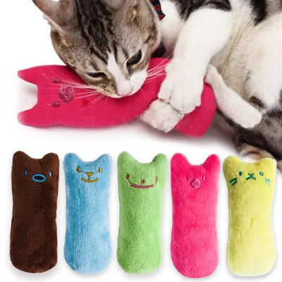 Catnip Teeth-Grinding Plush Toy - Interactive Chew & Vocal Toy for Cats & Kittens
