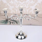 3-Arm Metal Candelabra 10.8 in (27 cm) Retro Candlestick Holder Silver Gold Black Bronze for Wedding & Home Decor