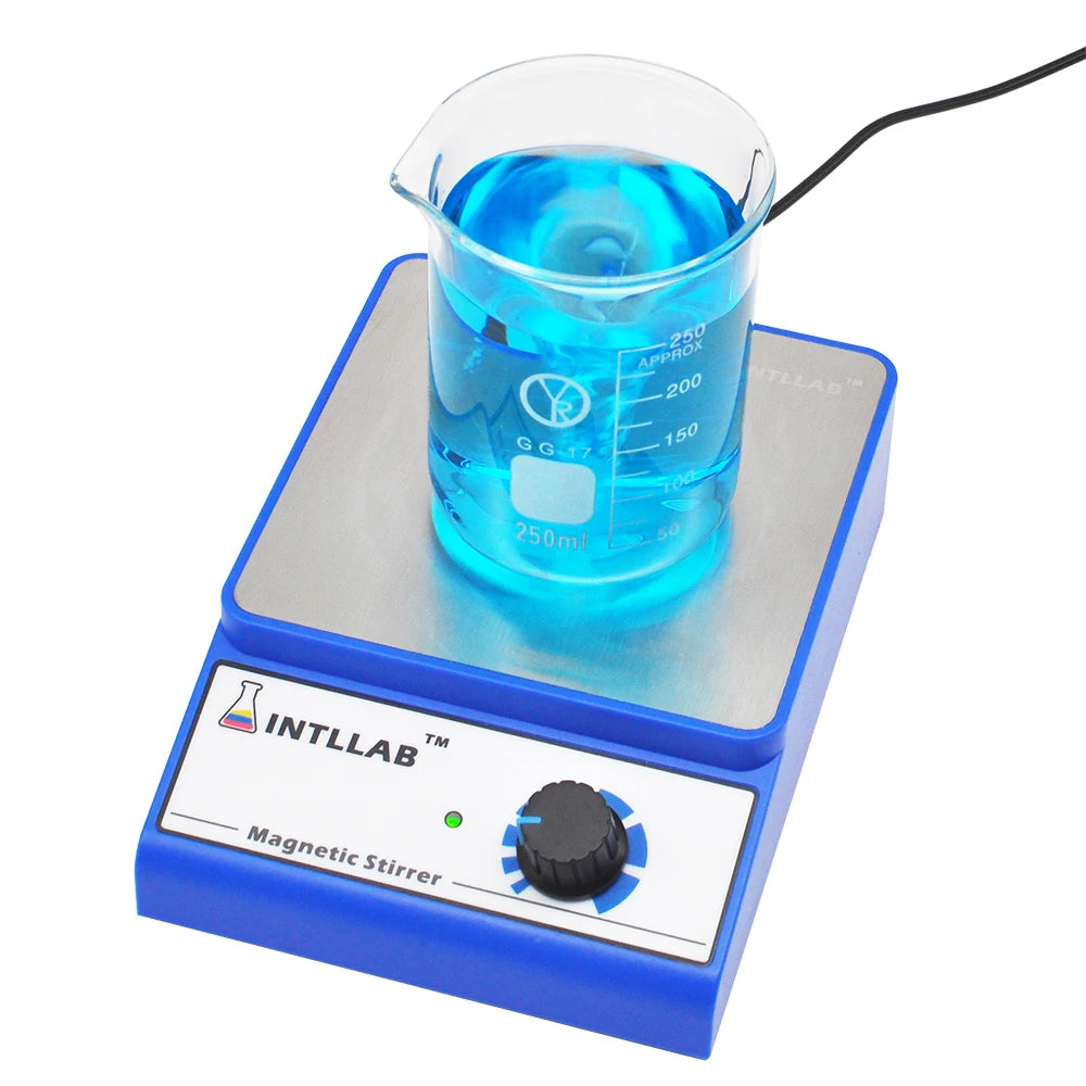 INTLLAB MS500 Magnetic Stirrer with 3000 RPM Control and Stir Bar