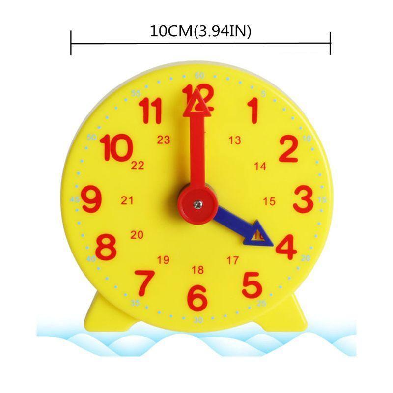 Montessori Student Learning Clock Time Teacher Gear Clock 4 Inch 12/24 Hour
