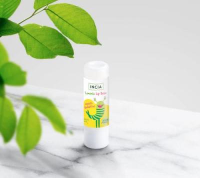 Incia Natural Kids Lip Balm with Bergamot & Lemon - 100% Chemical-Free, Nourishing Shea Butter, Portable 6g