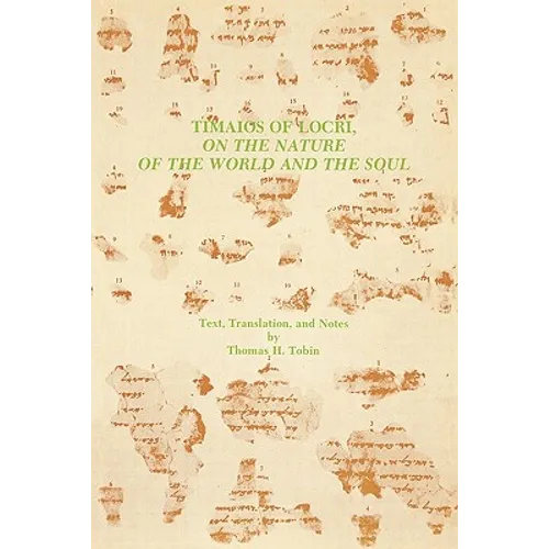 Timaios of Locri: On the Nature of the World and the Soul - Paperback