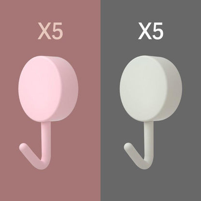 Self-Adhesive Wall Hooks, Set of 10, No Drilling Required