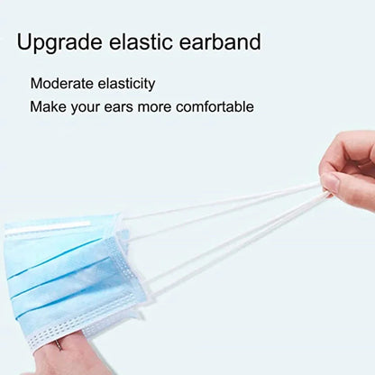 3-Layer Disposable Mouth Mask – Anti-Dust Face Mask with Ear Loops