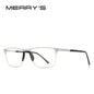 MERRYS DESIGN Men’s Titanium Glasses – Ultralight Square Prescription Frame