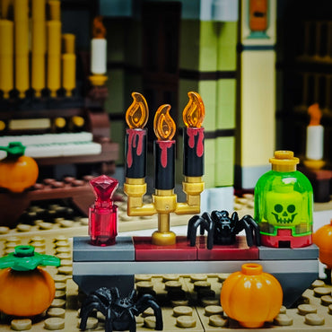 Halloween Candelabra (Black) -  Custom Printed Minifig Accessory - Made Using LEGO® Parts