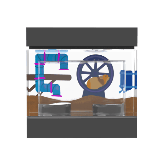 Hamster Enclosure - Minifig Scale - Custom Printed - Made Using LEGO® Parts