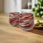 Red Swirl Stemless Wine Glass | Hand-Blown Mexican Glassware