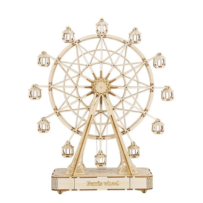 Robotime Rolife 232-Piece Ferris Wheel Music Box Model