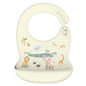 Silicone Baby Bib Waterproof Adjustable Cartoon Banana Feeding Bib with Pocket BPA-Free for 1-3 Years