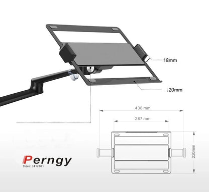 UP-8A Multifunction 3in1 Computer Floor Stand for Laptop/Tablet PC/Smartphone Holder Height/Angle Adjustable with Mouse Tray