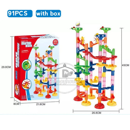 Marble Run Race Track Building Blocks 3D Maze Toy
