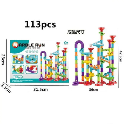 Marble Run Race Track Building Blocks 3D Maze Toy