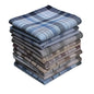 10-Pack Cotton Pocket Handkerchiefs 38 x 38 cm (15 x 15 in) Plaid & Stripe Pocket Squares for Weddings, Parties & Restaurants