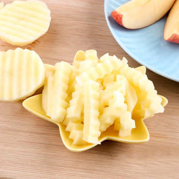 Multi-Function Stainless Steel 5-in-1 Fruit & Vegetable Slicer Cutter — Apple Corer, Pear Slicer & Potato Chip/Fries Maker