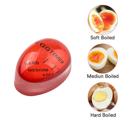 Color-Changing Egg Timer for Soft & Hard Boiled Eggs, Resin Eco-Friendly Kitchen Gadget