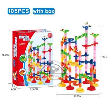 Marble Run Race Track Building Blocks 3D Maze Toy