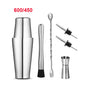 Stainless Steel Boston Cocktail Shaker — 18.6oz (550ml) & 25.4oz (750ml) Martini Mixer for Home Bar & Bartenders