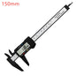 Digital Vernier Caliper 150mm & 100mm (6in/4in) LCD Electronic Measuring Gauge - Carbon Fiber Style