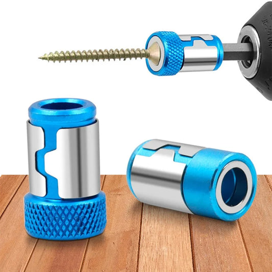 Magnetic Screwdriver Bit Ring – 1-Pack for 1/4 in (6.35 mm) Shank | Aluminum Magnetizer, 1 in (25 mm) Length, 0.59 in (15 mm) OD