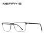 MERRYS DESIGN Men’s Titanium Glasses – Ultralight Square Prescription Frame
