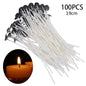 100-Pack Multi-Size Cotton Candle Wicks for Glass Bottle & Aromatherapy DIY Candle Making