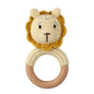 BPA Free Baby Wooden Teether Crochet Rattle Toy for Newborns